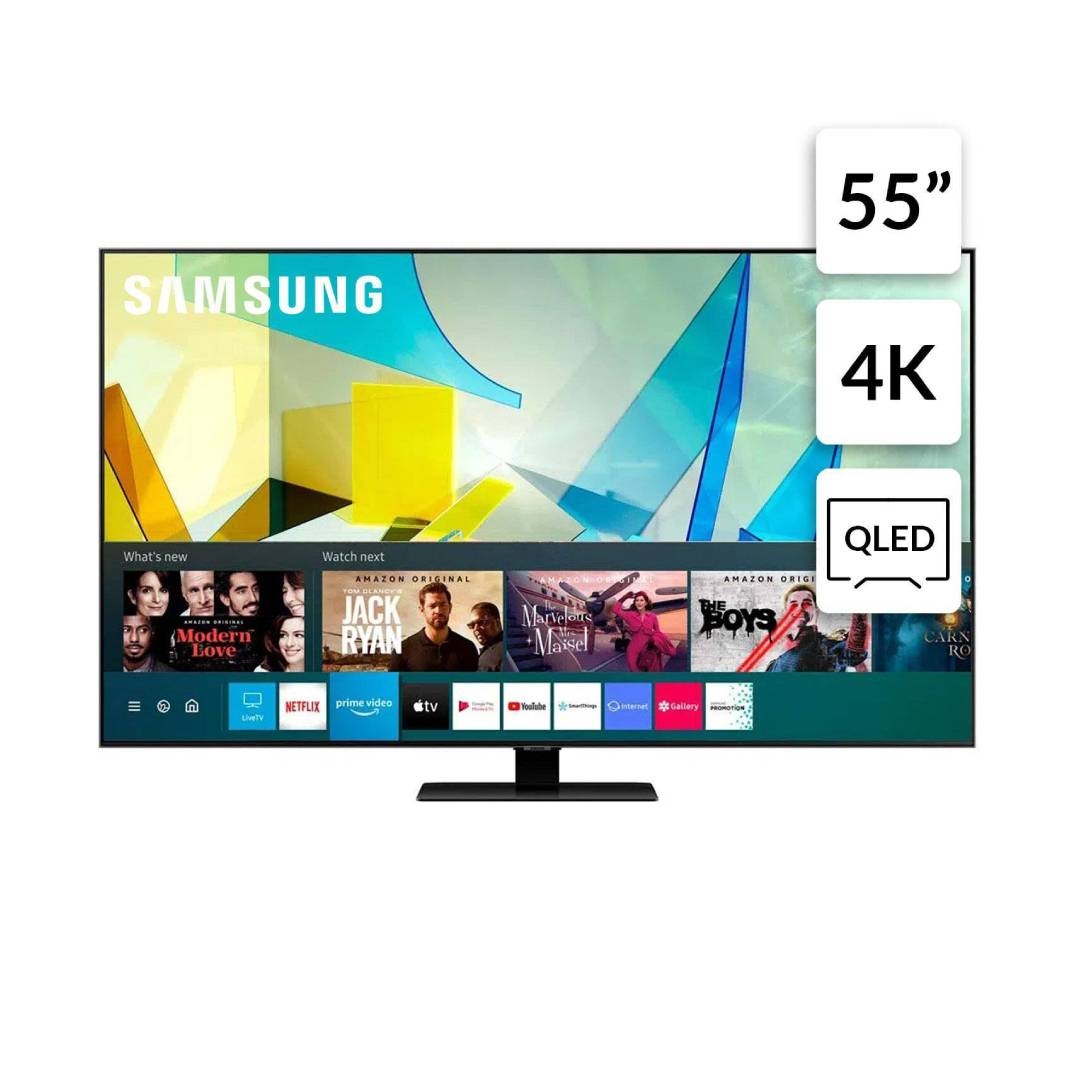 Samsung TV Smart QLED 55 4K UHD Full Array HDR1500 QN55Q80TA - Negro -  Inversiones Varemat