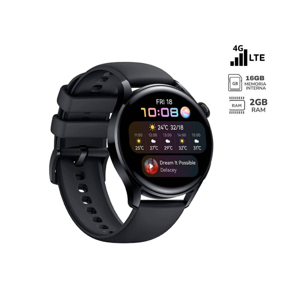 Huawei Smart Watch 3 Active 4G LTE GLL-AL03 - Negro - Inversiones Varemat