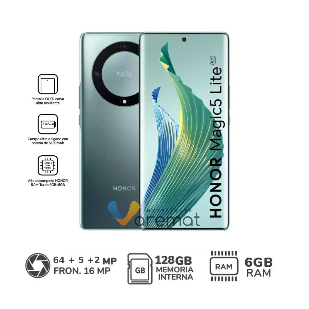 Honor Magic 5 Lite 5G Smartphone 6.67 6GB 128GB - Esmeralda